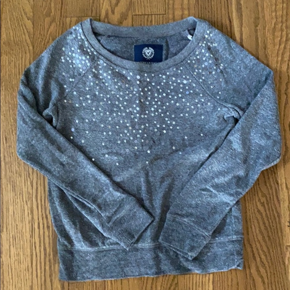American eagle grey sequin sweater